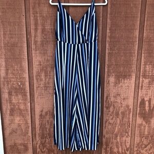 Sawyer Wide Leg Stipe Jumpsuit Size Medium